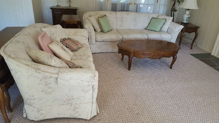 Crème sofa - $75 each  (2)   NOW $50 for both