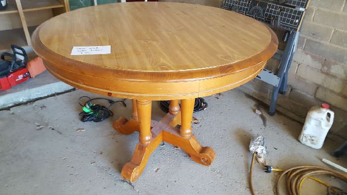 Round wood table    $75  Buy ahead  NOW only $35