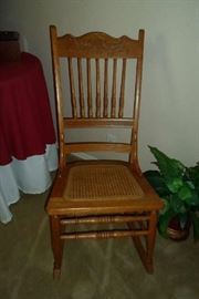 side chair, vintage w/cane seat