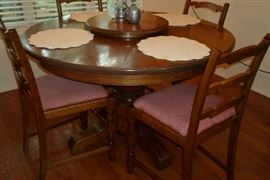 another shot of the vintage table w/4 vintage chairs