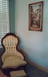 Victorian style ladies. Sleeper chair