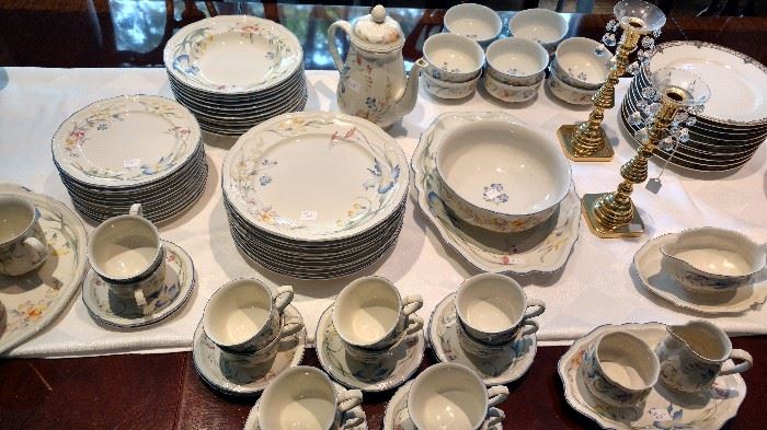 Villeroy and Both "Riviera" service for 12 plus serving pieces.