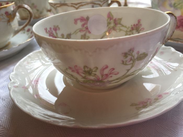 Limoges cup and saucer collection