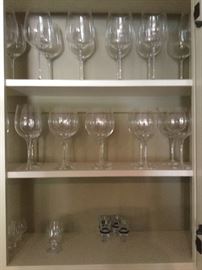 Tiffany Crystal - red, white, burgandy wine glasses and champagne glasses