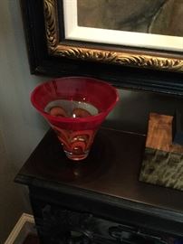 Waterford Red Evolutio Vase