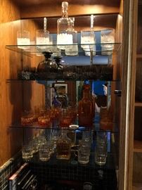 Moser glasses and decanters