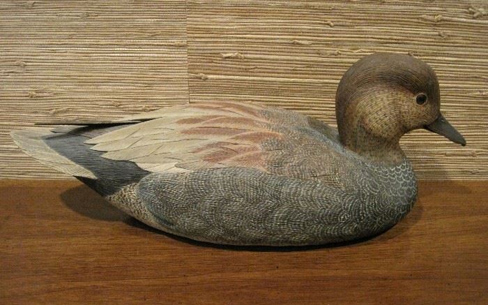 1986 Hand Carved Duck Decoy by Gary Hill