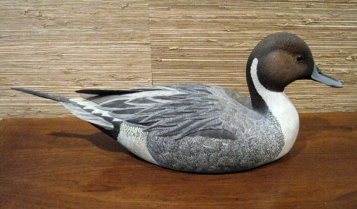Hand Carved Pintail Drake Duck Decoy Hill