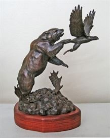 Bronze Sculpture "Claiming the Kill" Terry Murphy