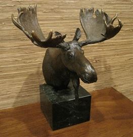 Bronze Sculpture "Moose Head Study" William Davis	