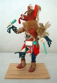 10" Hopi Wolf Kachina Doll Frasier Nasafotie
