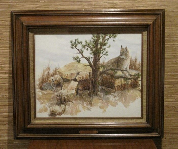 1982 Watercolor Painting "The Hunter" Evelyn Smith	