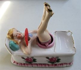 Mid Century Naughty Nodder Bathing Beauty Ashtray