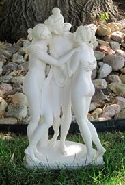 23" Classic Italian Composite Marble Statue Group	