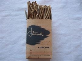 Vintage leather curlers.
