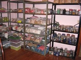 Rhinestones, jewelry findings, beads.