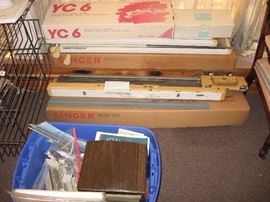 Singer knitting machines.