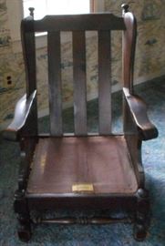 Vintage solid wood Bennington chair.  Asking $40