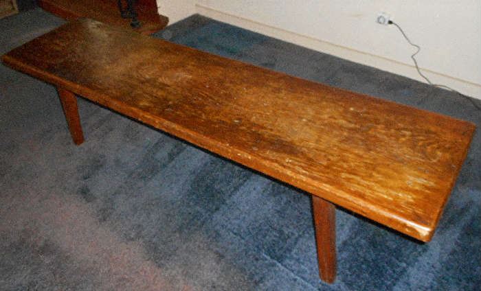 Long old solid wood table (60's).