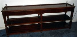 Old wooden shelves.