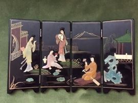 MINIATURE CHINESE FOLDING SCREEN.