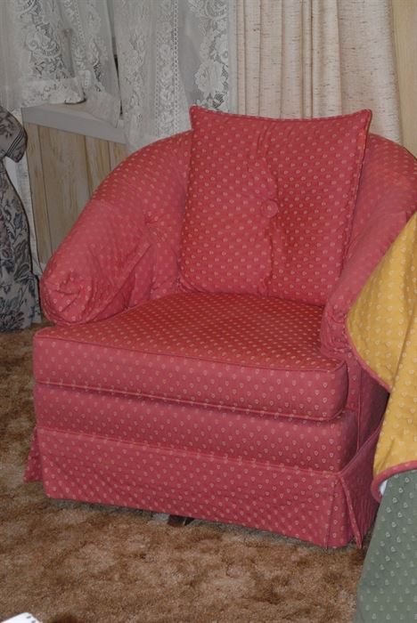 salmon colored chair