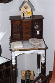 white painted table
