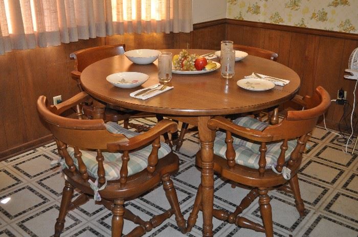 I would place this set anywhere! Conant Style, heavy chairs in excellent condition! Perfect for breakfast room. Small cabin must have!