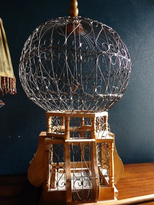 Reproduction Victorian style bird cage. 
