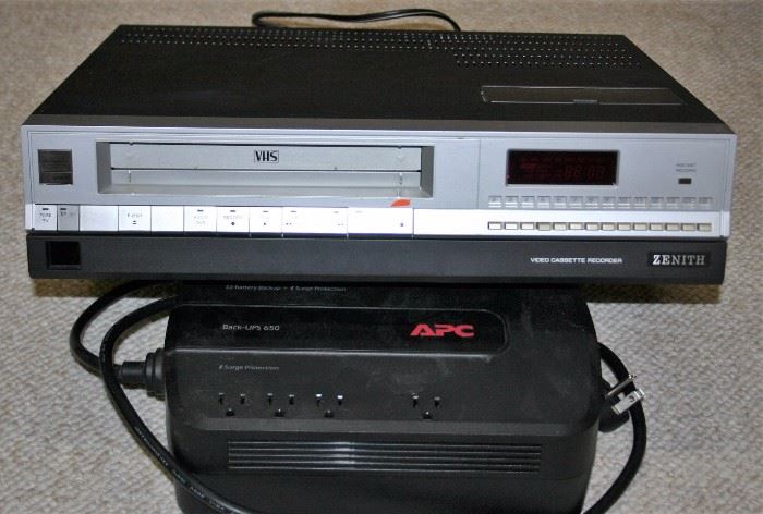 Zenith VHS Player & APC Back-Ups 650