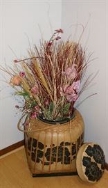 Unique Basket w/Dried Flowers