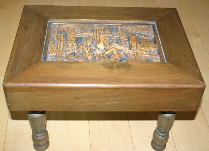 Carved Foot Stool