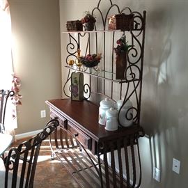 Will combine Bakers rack with Contemporary metal Kitchen Glass top table & 4 chairs for the RIGHT PRICE OR alone for $200