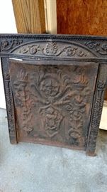 Vintage Cast iron fireplace grate.