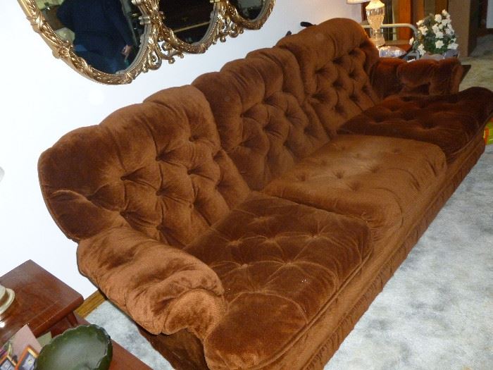 Velour sofa
