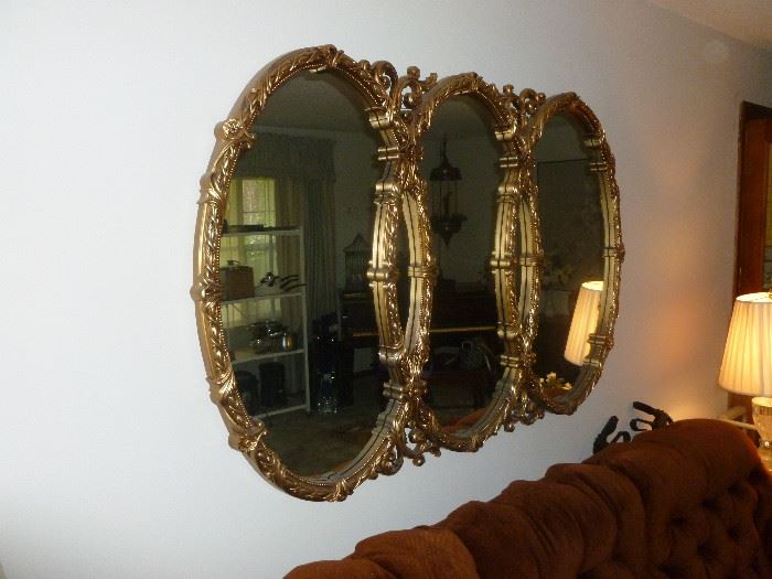 Large Triple Oval Mirror