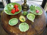 Assorted Vegetable Ceramics (Japaneses leaf-form bowl 19th century)