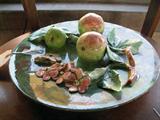 Palissy Ware Style Ceramic Fruit and Flower Bowl
