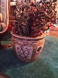 oriental flower pot