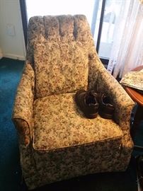 Matching high back chair "brocade pattern"