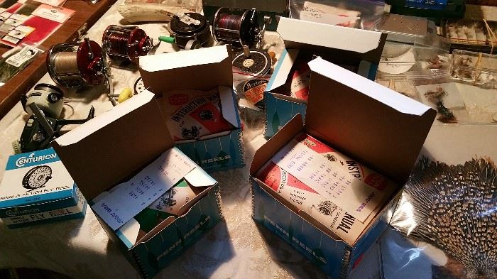 4 new-old stock Penn reels  - unused, unwrapped - still in box with receipt from the 70's