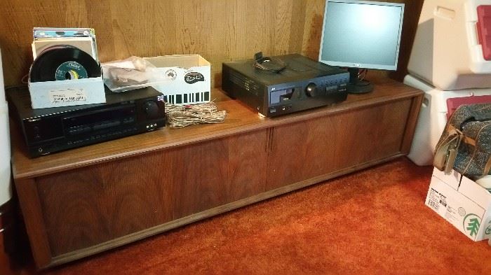 Barzilay credenza - gutted media center  various stereo equipment