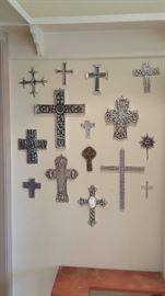 Steel crosses, made in Mexico, looks great with most anything. 