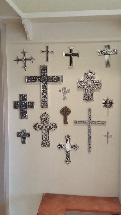 Steel crosses, made in Mexico, looks great with most anything. 