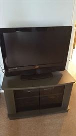 VIZIO 32" TV  $75   Black media cabinet   $30