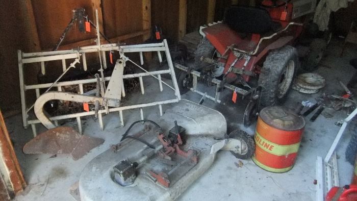 Attachments for Sears lawn tractor: drag, mower, aerator, harrow