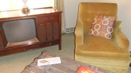 Mid Century console record player, stereo and TV