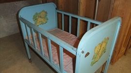 Vintage metal doll bed