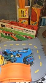 Vintage boys' toys, cars and tracks