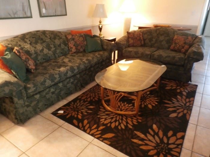 FAMILY ROOM FURNITURE - GREAT CONDITION PLUS NEAT AREA RUG
